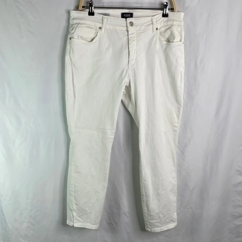 NYDJ Ami skinny ankle white jeans